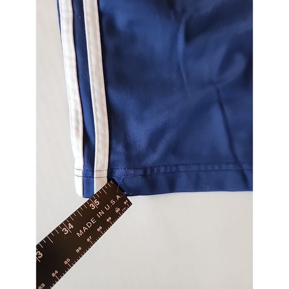 VTG Y2K 90s Adidas Pants Snap Tearaway 3 Stripe Warm Up Swisher Track Blue Men M - Picture 11 of 12